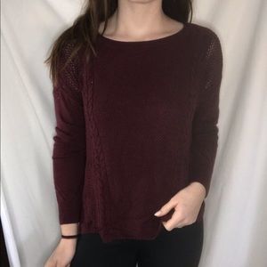 American Eagle burgundy knit‎ sweater size:xs